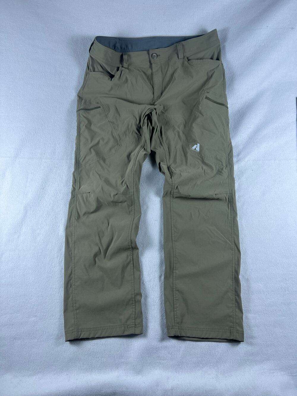 Eddie Bauer First Ascent Pants Mens 38x32 Green Articulated Knee Hiking Outdoor